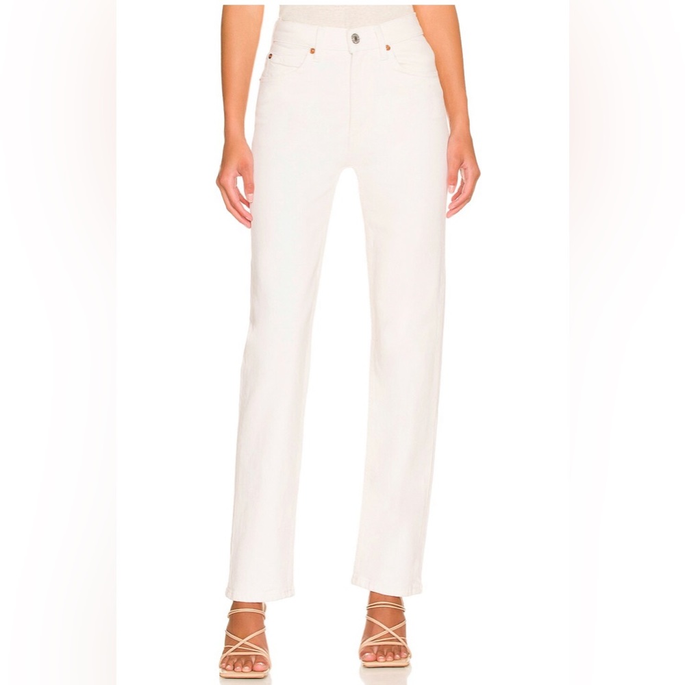 RE/DONE Originals 70's Straight leg denim jeans in Vintage White size 24 EUC - Picture 3 of 15